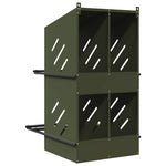 ZNTS Chicken Nesting Box with 4 Compartments Olive Green Metal 864353