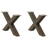 Coffee Table Legs X-Shaped 2 pcs Natural Steel 70x cm Steel 4012967