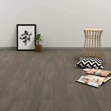 Self-adhesive Flooring Planks 4.46 m 3 mm PVC Grey and Brown 143876