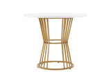White with Metal Leg , Kitchen Table, Sturdy Metal Frame, Modern Marble or Dining Tables, N639P264555O