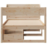 Bed Frame without Mattress 75x190 cm Small Single Solid Wood Pine 3307146