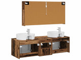 Bathroom Cabinet Set 4 pcs Old Wood Engineered Wood 3406469