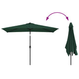 Parasol Green Polyester, Steel 200 x 300 cm Foldable Parasol 40771