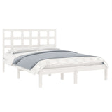 Bed Frame without Mattress White 160x200 cm Solid Wood 3105481