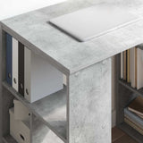 Desk with Shelf Concrete Grey 90 x 50 x 75 cm Engineered Wood 869509