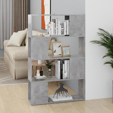 Book Cabinet Room Divider Concrete Grey 80x24x124.5cm Engineered Wood 809138