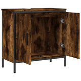 Bathroom Sink Cabinet Smoked Oak 60x30x60 cm Engineered Wood 842448