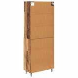 Highboard Old Wood 69.5 x 34 x 180 cm Engineered Wood and Glass 3415778