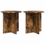 Plant Stand 2 pcs Smoked Oak 40 x 40 x 40 cm Engineered Wood 899731