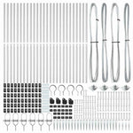 Fence Post Other 26 pcs Silver 3.2 x 3.2 x 170 cm Steel 3350213