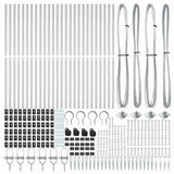 Fence Post Other 26 pcs Silver 3.2 x 3.2 x 170 cm Steel 3350213