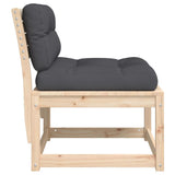 Garden Sofas with Cushions 2pcs Solid Wood Pine 844704