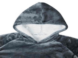 Blanket Hoodie Navy Blue M Fleece and Flannel 42017197