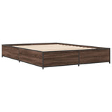 Bed Frame without Mattress Brown Oak 135x190 cm Double 3279861