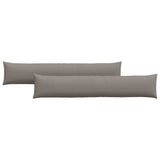 Sofa Pillows 2 pcs Taupe 200 x 40 cm Fabric 42013874