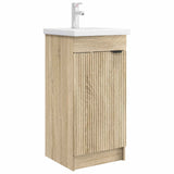 Bathroom Vanity with Sink Sonoma Oak 42 x 40 x 84.5 cm 890086