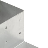 Post Connectors 4 pcs L Shape Galvanised Metal 81x81 mm 145462