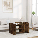 Coffee Table Smoked Oak 80x50x50 cm Engineered Wood 848357