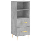 Highboard Concrete Grey 34.5x34x180 cm Engineered Wood 3199293