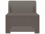 1-Seater Garden Sofa Rattan Look PP Light Grey 8011779