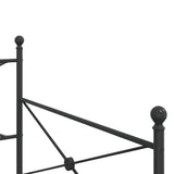 Day Bed without Mattress Black 107x203 cm Steel 4104671