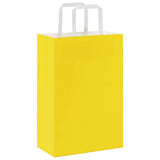 Paper Bags 250 pcs with Handles Yellow 21x11x31 cm 4102008