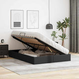 Storage Bed with Storage Black 153 x 203 cm Faux leather 3369974