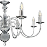 Chandelier Silver 8 x E14 Bulbs 281618