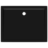 Rectangular ABS Shower Base Tray Black 80x100 cm 148912
