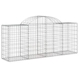 Arched Gabion Baskets 25 pcs 200x50x80/100 cm Galvanised Iron 3146315
