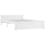 Bed Frame without Mattress with Drawers White King Size 3103565
