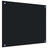 Kitchen Backsplashes 2 pcs Black 70x60 cm Tempered Glass 3315797