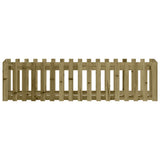 Garden Raised Bed with Fence Design 200x50x50 cm Impregnated Wood Pine 832511