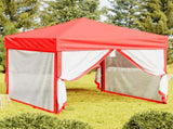 Folding Party Tent with Sidewalls Red 3x3 m 93534