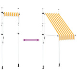Manual Retractable Awning 100 cm Orange and White Stripes 145831