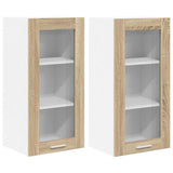 Hanging Cabinet with Storage 2 pcs Sonoma Oak 40 x 31 x 80 cm 884303