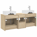 Bathroom Cabinet Set 3 pcs Sonoma Oak 49.5 x 41 x 62.5 cm 3405837