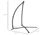 Hammock Chair Stand, Hanging Heavy Duty Metal Frame Hammock Stand with Chain, for Hanging Hammock T3398P314748
