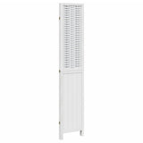 Room Divider 3 Panels White Solid Wood Paulownia 358719