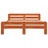 Bed Frame without Mattress Wax Brown 140x200 cm Solid Wood Pine 855474