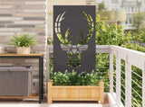 Garden Privacy Screen Black 50 x 140 cm Cold-rolled steel 876329