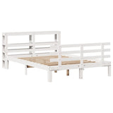 Bed Frame with Headboard without Mattress White 140x190 cm 3306105