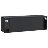 Wall-Mounted TV Cabinet Black 98 x 31 x 30 cm Engineered Wood 898216