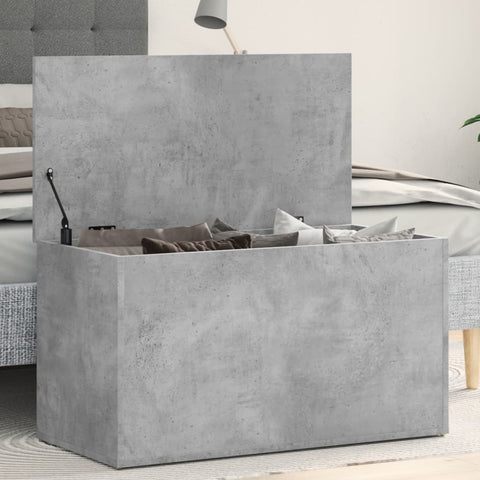 Storage Chest Concrete Grey 84x42x46 cm Engineered Wood 803060