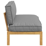 Sofa Set with Cushion Grey 120 x 80 x 69 cm Solid Acacia Wood 3418207