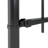 Garden Fence with Spear Top Steel 1603.5x100 cm Black 277619