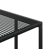 9 Piece Garden Dining Set Black Poly Rattan 3295043