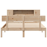 Bookcase Bed without Mattress 150x200 cm King Size Solid Wood Pine 3321776