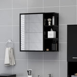 803309 Bathroom Mirror Cabinet Black 62,5x20,5x64 cm Engineered Wood
