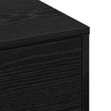 Coffee Table Black Oak 90 x 90 x 28 cm Engineered Wood 868804